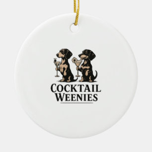 Adorno De Cerámica Salchichas de cóctel perro wiener dachshund divert