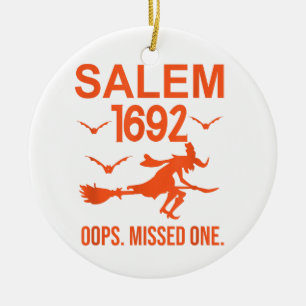 Adorno De Cerámica Salem Witch Juals 1692 Oops The Missed One Hallow