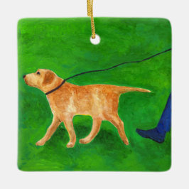 Adorno De Cerámica Salir caminando por el perro