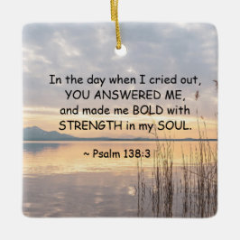 Adorno De Cerámica Salmo 138:3 Me hiciste Navidades audaces del atard