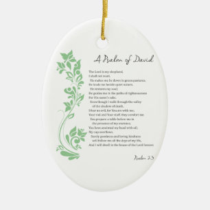 Adorno De Cerámica Salmo de David El Señor es mi Verso de la Biblia P