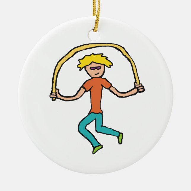 Adorno De Cerámica Salto de Rope (Frente)