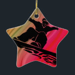 Adorno De Cerámica Salto de Snowboard<br><div class="desc">¡Muéstrale cómo se arroja y se aplasta en tu snowboard!</div>