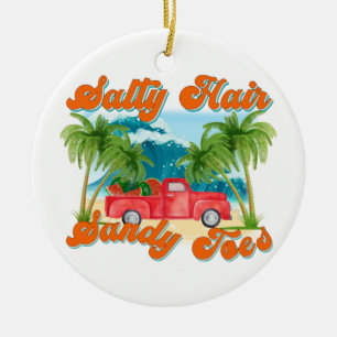 Adorno De Cerámica Salty Hair, Sandy Toes   Tropical Island