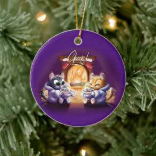 Adorno De Cerámica SALUD! CAPTURAS DE COCOA por Jeff Willis Art