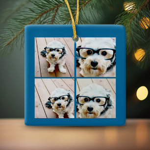 Adorno De Cerámica ¡Salud! Crea Tu Propio Collage Navideño de Instagr