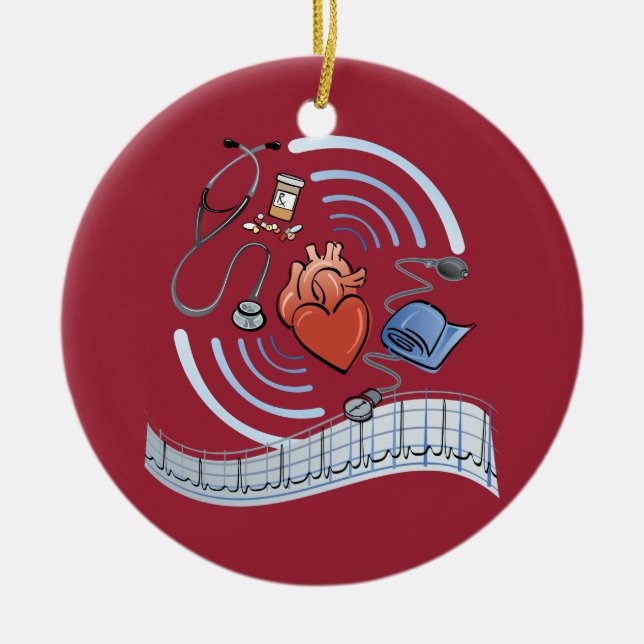 Adorno De Cerámica Salud del Corazón (Frente)