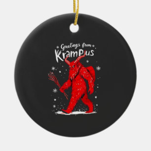 Adorno De Cerámica Saludo de Krampus Navidad Navidad