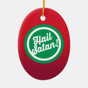 Adorno De Cerámica Saludo festivo Satan