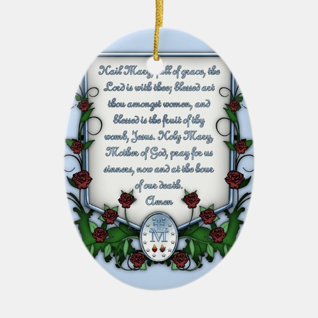 Adorno De Cerámica Saludo Maria (Frente)