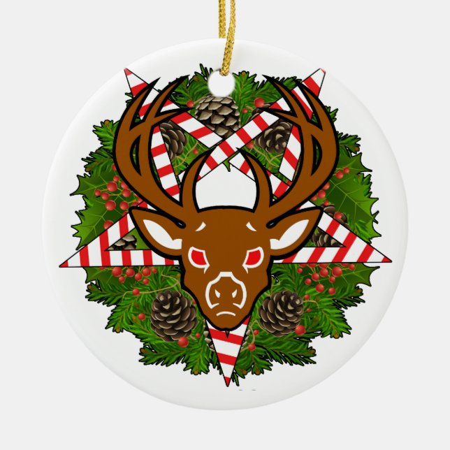 Adorno De Cerámica Saludo Santa (Frente)