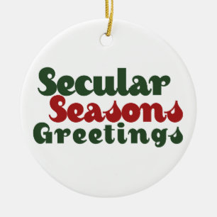 Adorno De Cerámica Saludos de temporada secular