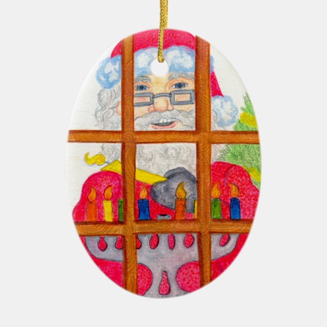 Adorno De Cerámica Saludos del día de fiesta (Frente)