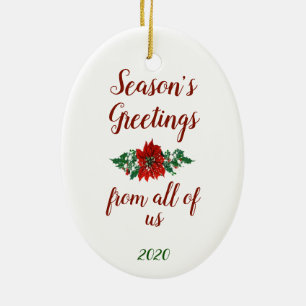 Adorno De Cerámica Saludos del navidad con su personalizado de la
