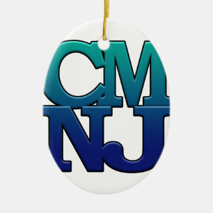 Adorno De Cerámica Saludos desde el Cabo de Mayo, Nueva Jersey