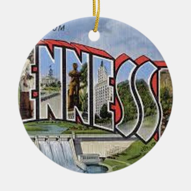 Adorno De Cerámica Saludos desde Tennessee (Frente)