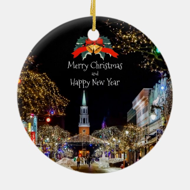 Adorno De Cerámica Saludos festivos de Navidad (Atrás)