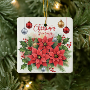 Adorno De Cerámica Saludos navideños, festivos,