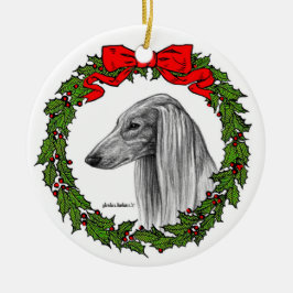 Adorno De Cerámica Saluki Dog Art de Glenda S. Harlan