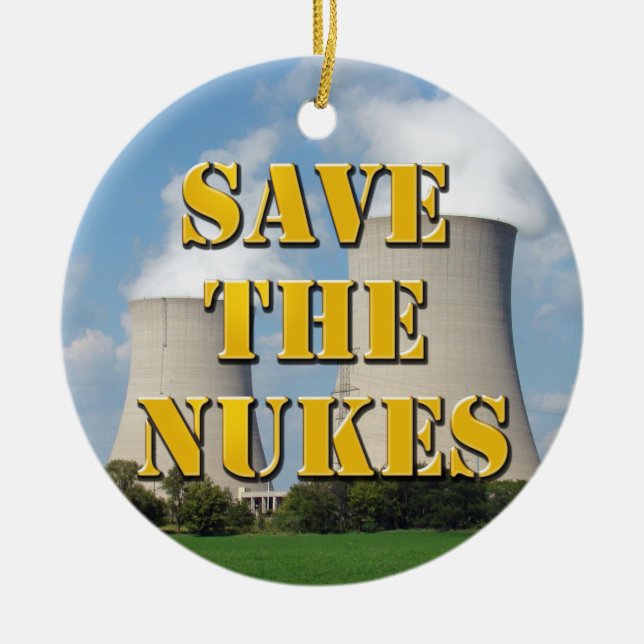 Adorno De Cerámica Salvar A Las Nukes (Frente)