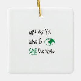 Adorno De Cerámica Salvar a nuestro mundo
