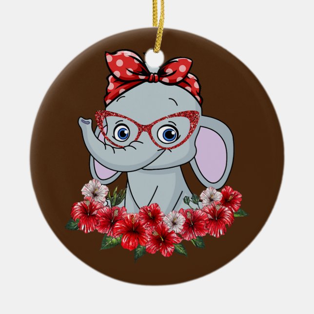 Adorno De Cerámica Salven A La Elefante Madre De La Elefante Mujer De (Frente)