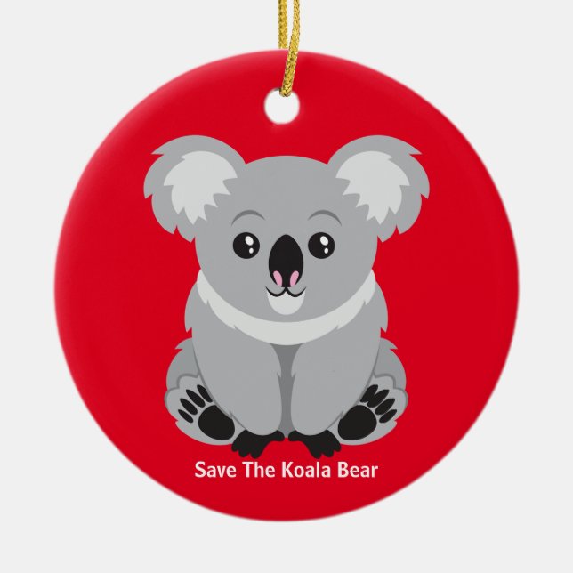 Adorno De Cerámica Salven El Oso De Koala (Frente)