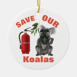 Adorno De Cerámica Salven nuestros Koalas, extinguen los incendios fo