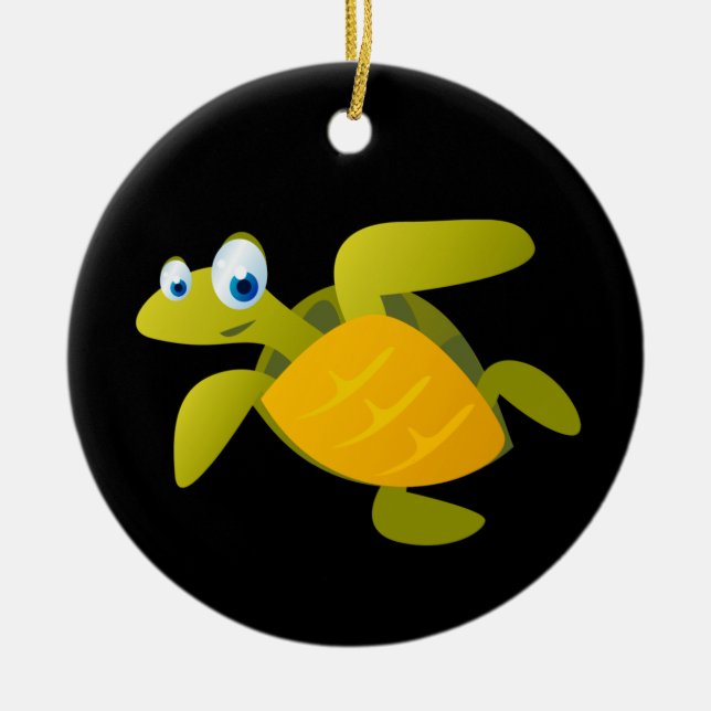 Adorno De Cerámica Sam la tortuga de mar (Frente)