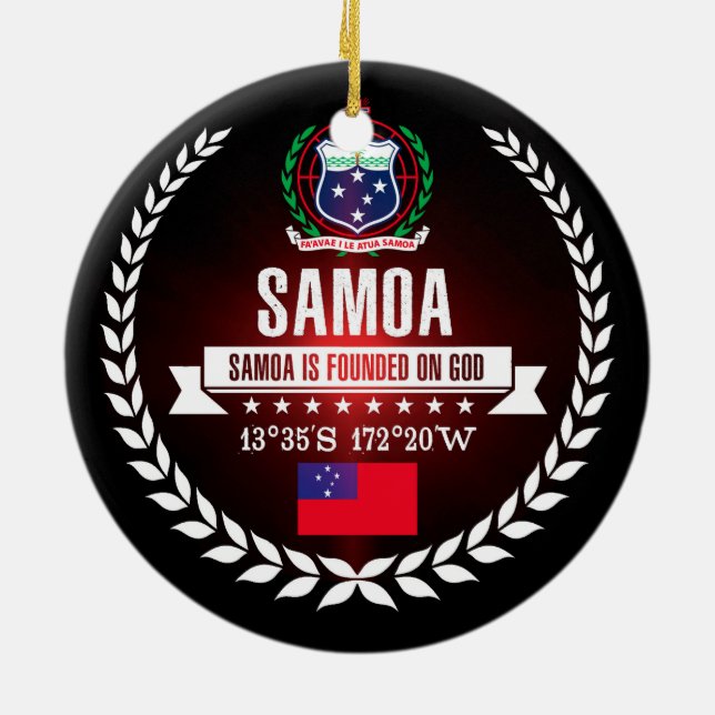 Adorno De Cerámica Samoa (Atrás)