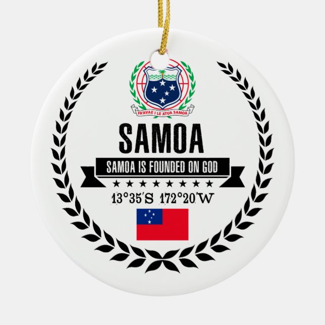 Adorno De Cerámica Samoa (Frente)