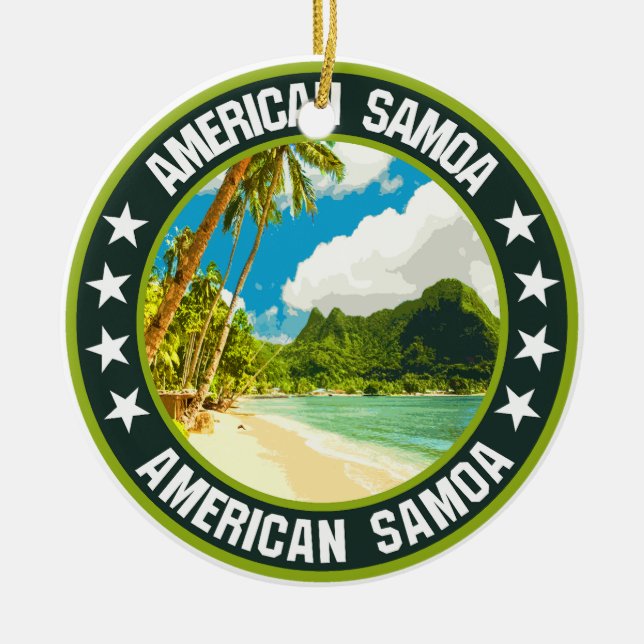 Adorno De Cerámica Samoa Americana (Frente)