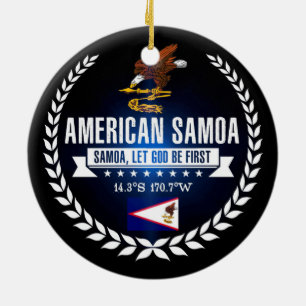 Adorno De Cerámica Samoa Americana