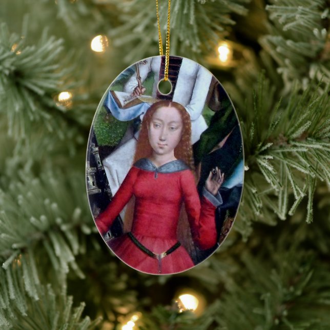 Adorno De Cerámica San Agnés de Roma (detalle; M 070) (Árbol)