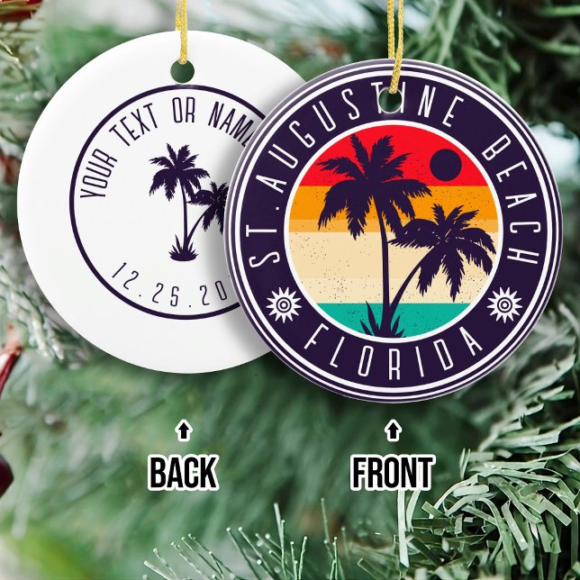 Adorno De Cerámica San Agustín Beach Florida Retro Palm Tree 80 (Subido por el creador)