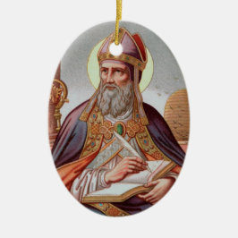 Adorno De Cerámica San Ambrosio de Milán (Oval Cerámico sin Marco)