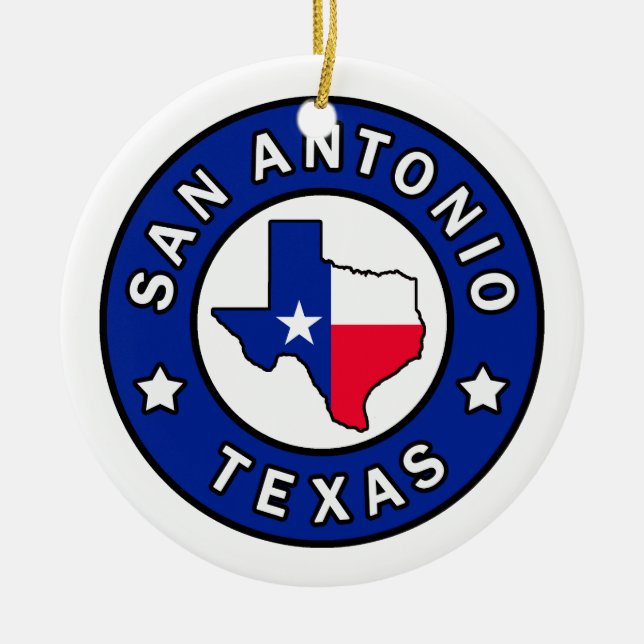 Adorno De Cerámica San Antonio Texas (Frente)