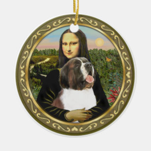 Adorno De Cerámica San Bernardo de Mona Lisa