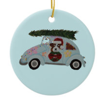 San Bernardo en coche hippie en Navidad