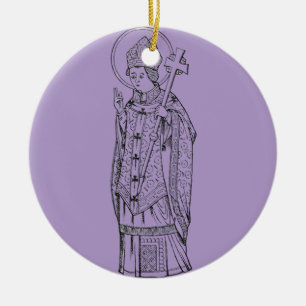 Adorno De Cerámica San Deiniol Abad y Obispo