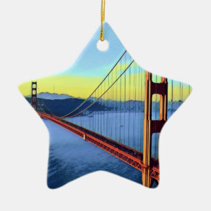Adorno De Cerámica San Francisco - Puerta GOLDEN - Puente