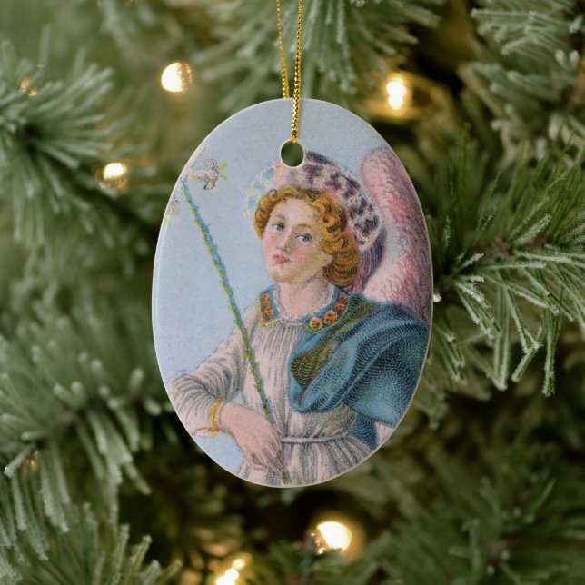 Adorno De Cerámica San Gabriel el Arcángel (detalle; M 017) (Árbol)