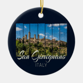 Adorno De Cerámica San Gimignano Toscana Italia Vista panorámica