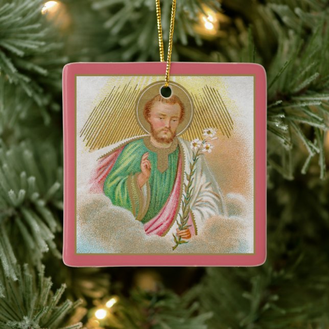 Adorno De Cerámica San José de una "tarjeta de peregrinación" (detall (Árbol)