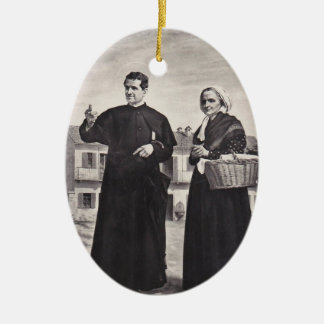 Adorno De Cerámica San Juan Bosco con Madre