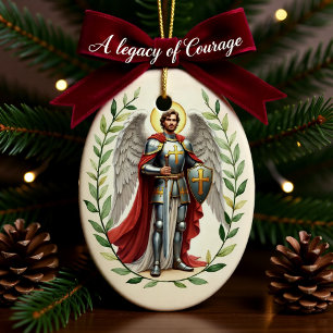 Adorno De Cerámica San Miguel Arcángel Paz y Bendiciones de Dios