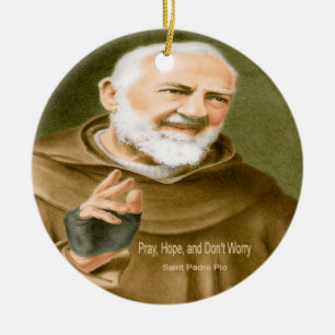 Adorno De Cerámica San Padre Pío
