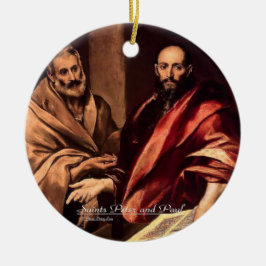 Adorno De Cerámica San Pedro y Pablo