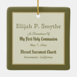 Adorno De Cerámica San Tarcio que recibe la eucaristía (BL 02)