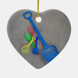 Adorno De Cerámica Sand Scoops, Niños Playground Beach Summer